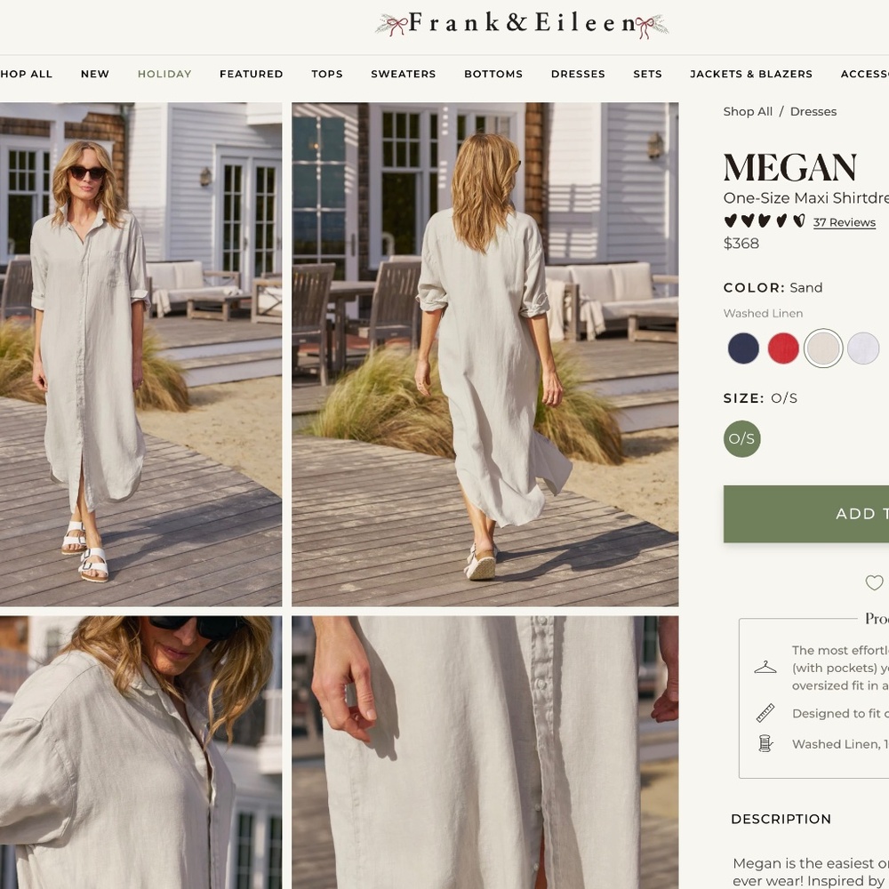 Frank & Eileen Shirt Dress "The Megan"